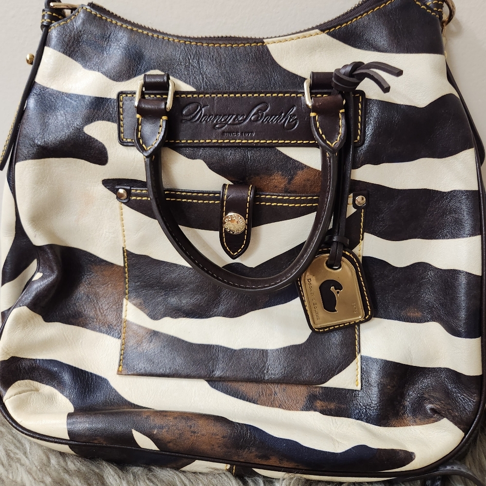 Animal print Dooney and Bourke crossbody or handle Handbag with dustbag